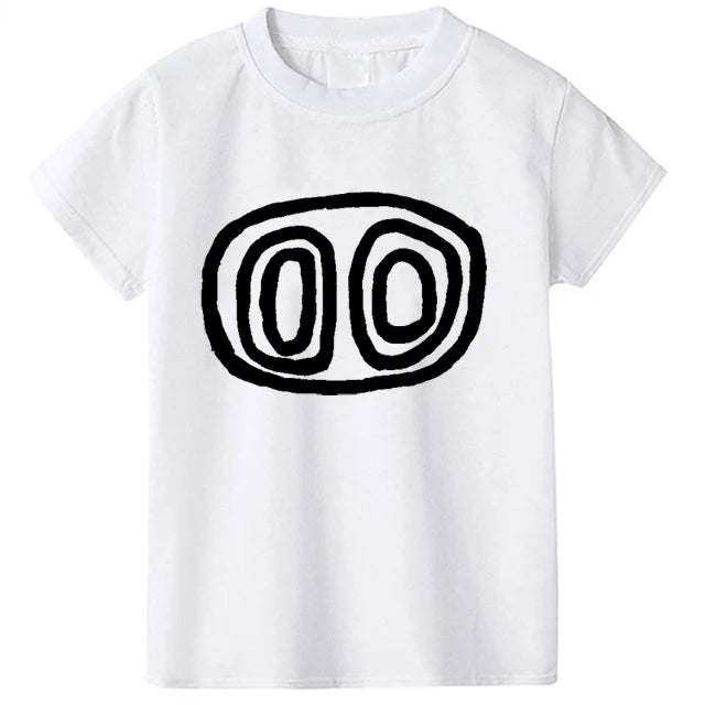 2024 Summer Children's T-Shirt Fashion 100% Cotton Boy T Shirt Girl Cartoon Skull Print Girl T-Shirt Top Boy Clothes 2-10Y