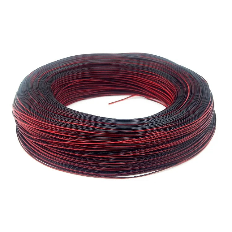 2 Pin Wire Electric Copper Cable 28 26 24 22 20 18 16 AWG LED Strip Lamp Lighting Cable PVC Extend Cord White Black Red UL2468