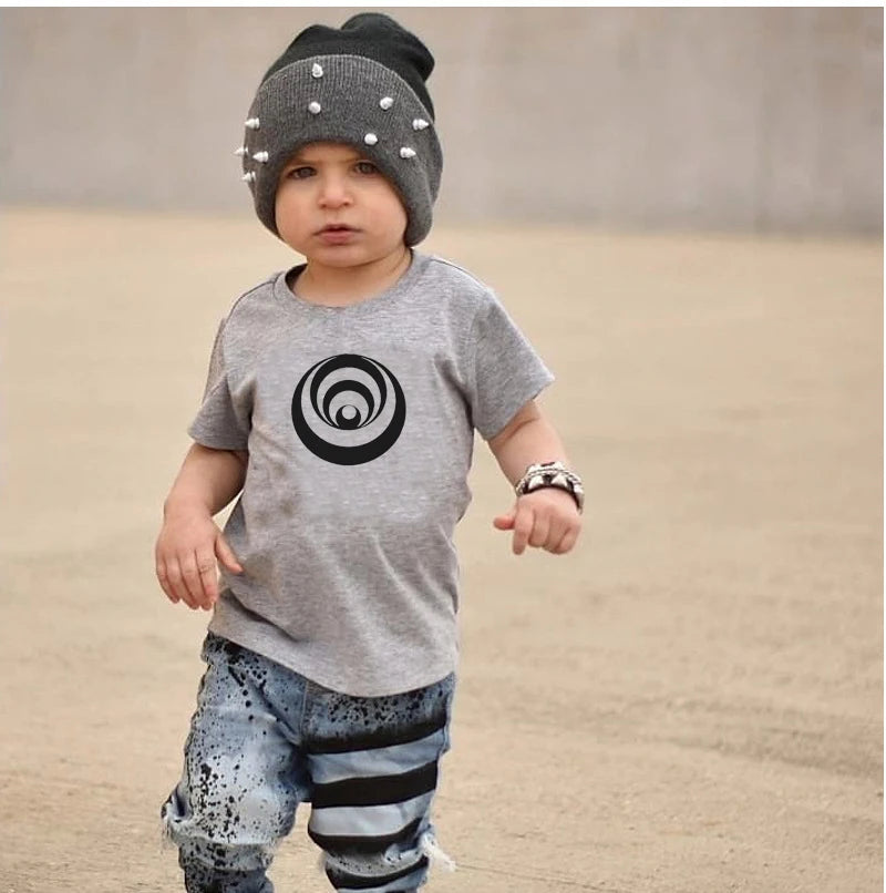 3 Colors Summer Children's T-shirt 100% Cotton Skull Print Boys T Shirt Girl Birthday T-shirt Gift Boy Clothes 2-10 Years 2021