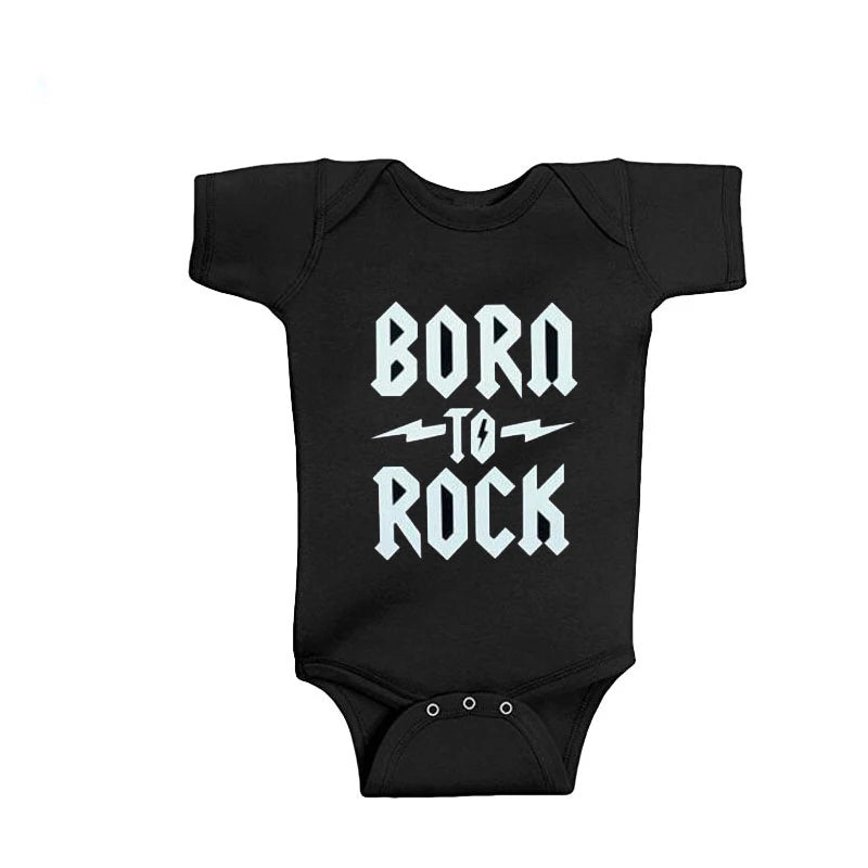 Newborn Baby Short Sleeve Cotton Baby Bodysuit Cute Baby Boy Clothes Jumpsuit Infant Outfit Baby Body Rock 0-18 Months