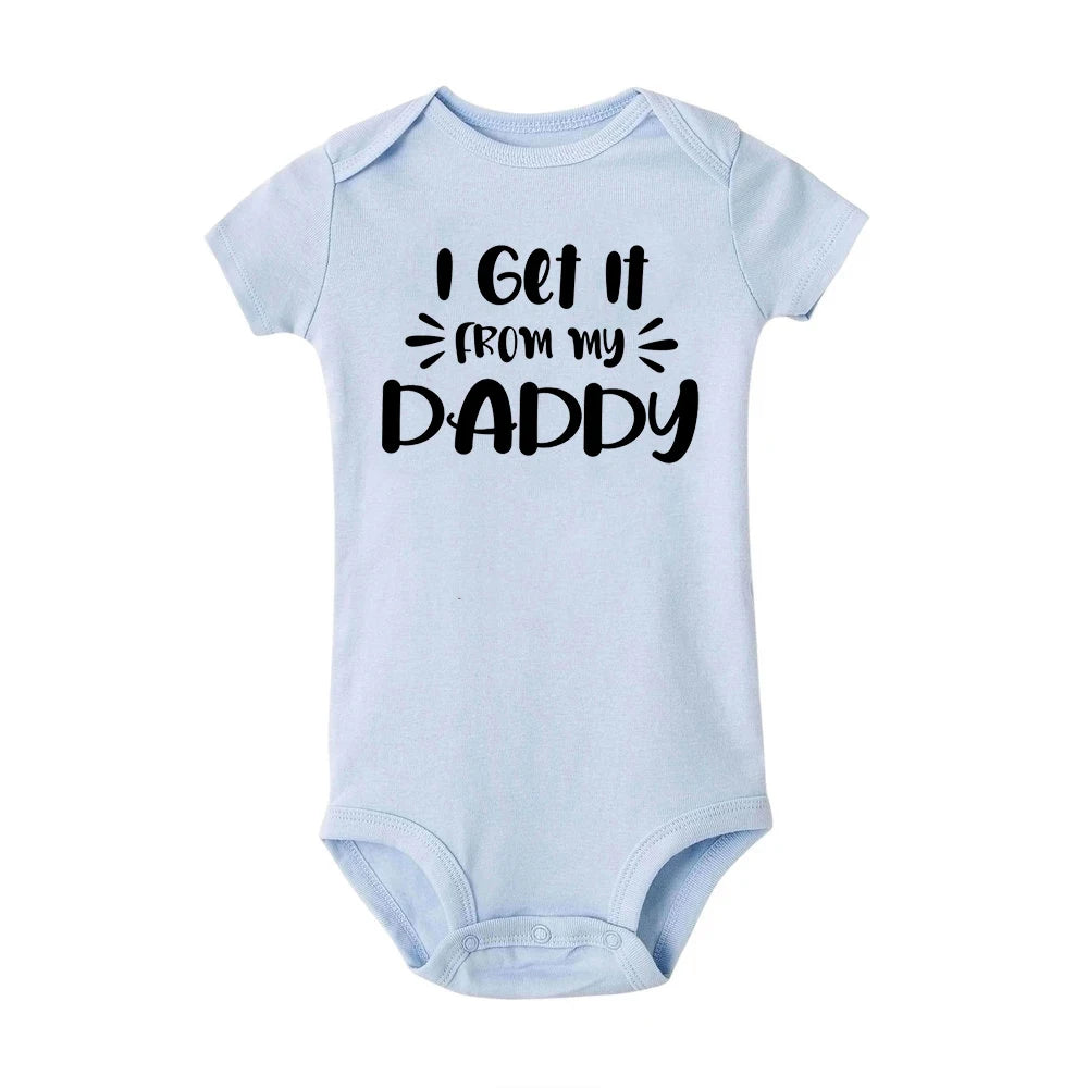 I Love My Daddy Toddler Boys Girls Summer Short Sleeve Bodysuit Gender Neutral Baby Romper Infant Clothes Father's Day Best Gift