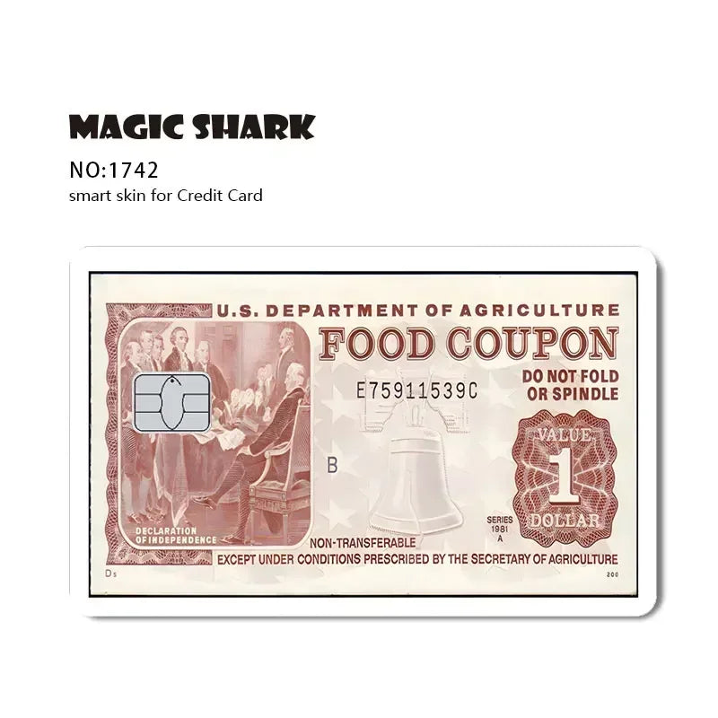 Hot Sale Yogioh Spongbob Food Coupon Mexico Money Super Mario No Fade Skin Sticker Film for Credit Card Debit Card