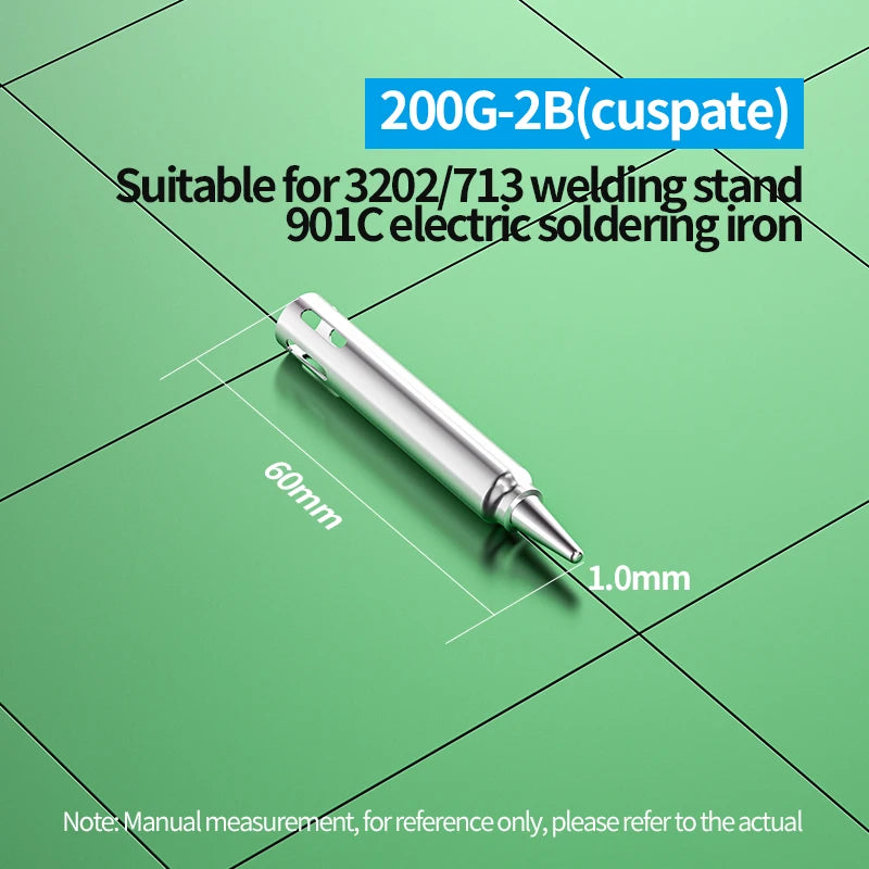 200G Soldering Tips I/B/SK/K/2C/1.6D/2.4D/3.2D/4.2D Soldering Iron Tips compatibility QUICK 3202 Station Replacement Repair Tool