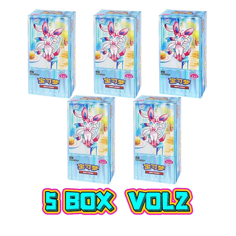 In Stock Original Cards Gem Pack Vol 2 & 3 Scarlet and Violet Eevee Vol 3 Trading Card Chinese PTCG Bag Box Toys Collection Gift
