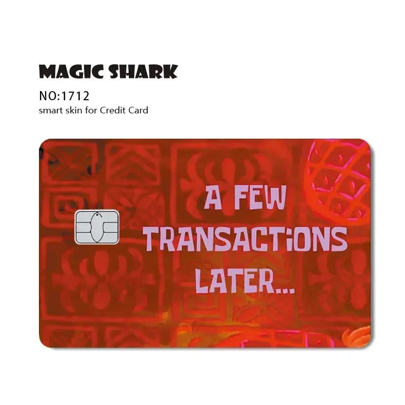 Hot Sale Yogioh Spongbob Food Coupon Mexico Money Super Mario No Fade Skin Sticker Film for Credit Card Debit Card