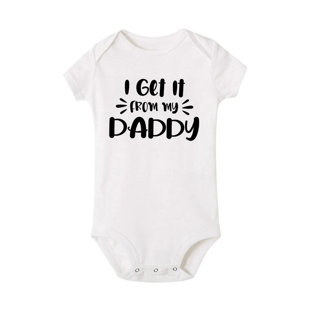 I Love My Daddy Toddler Boys Girls Summer Short Sleeve Bodysuit Gender Neutral Baby Romper Infant Clothes Father's Day Best Gift