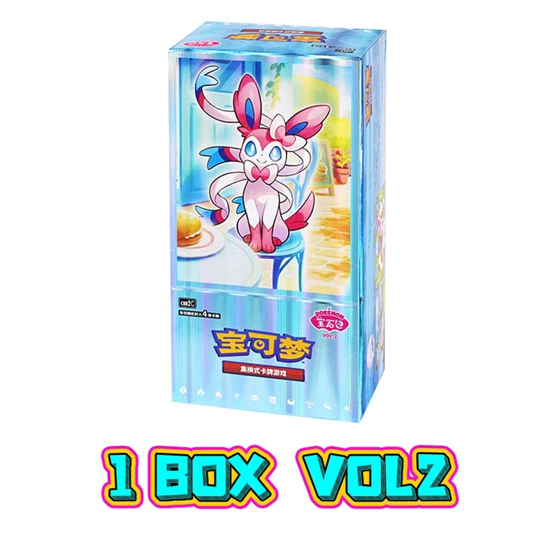 In Stock Original Cards Gem Pack Vol 2 & 3 Scarlet and Violet Eevee Vol 3 Trading Card Chinese PTCG Bag Box Toys Collection Gift