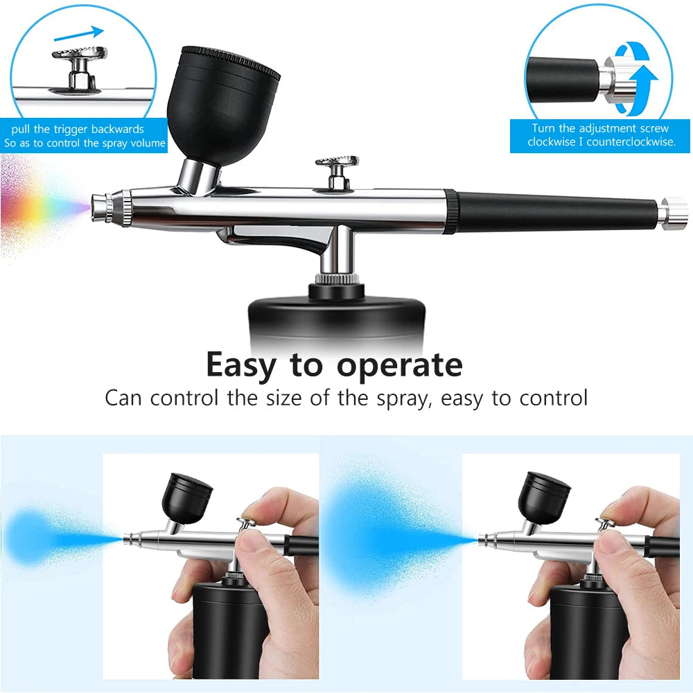 Airbrush with Compressor Airbrush Painting Mini Spray Gun for Painting Wireless Electric Paint Gun Airbrush Kit with Compressor