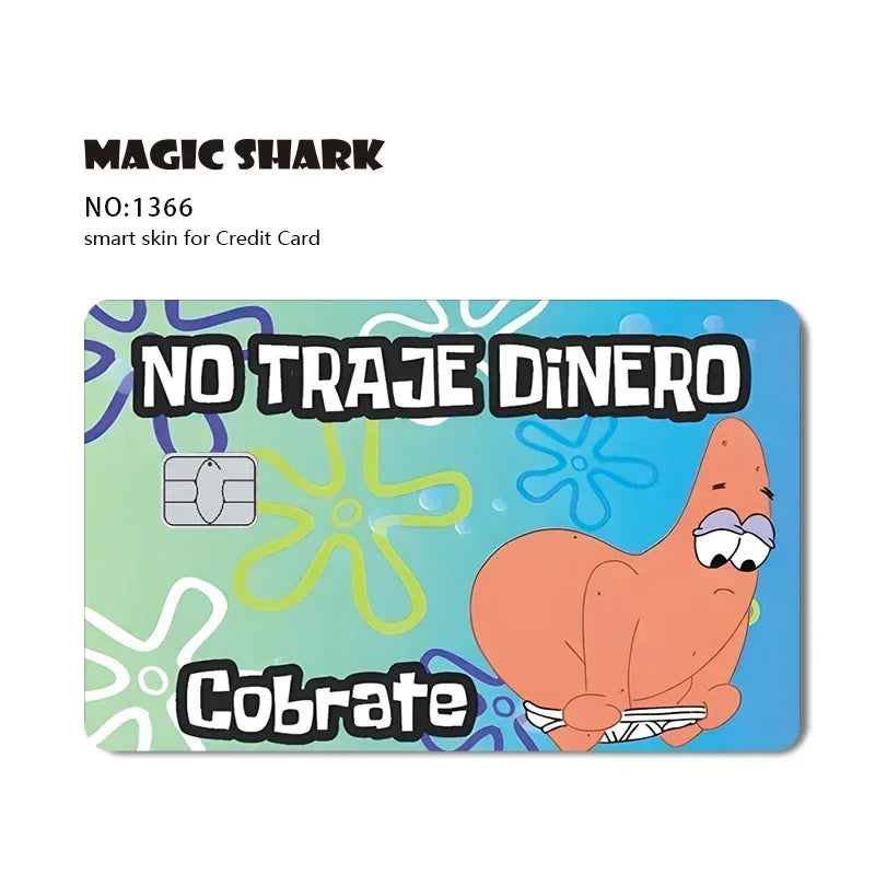 Hot Sale Yogioh Spongbob Food Coupon Mexico Money Super Mario No Fade Skin Sticker Film for Credit Card Debit Card