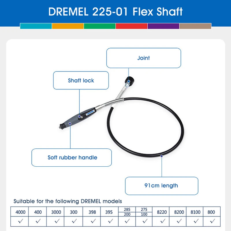 Dremel Accessories for Rotary Tool 4486 Keyless Chuck 225-1 Flexible Shaft 575 Right Angle Adapter 678-1 Guideway Pro Attachment