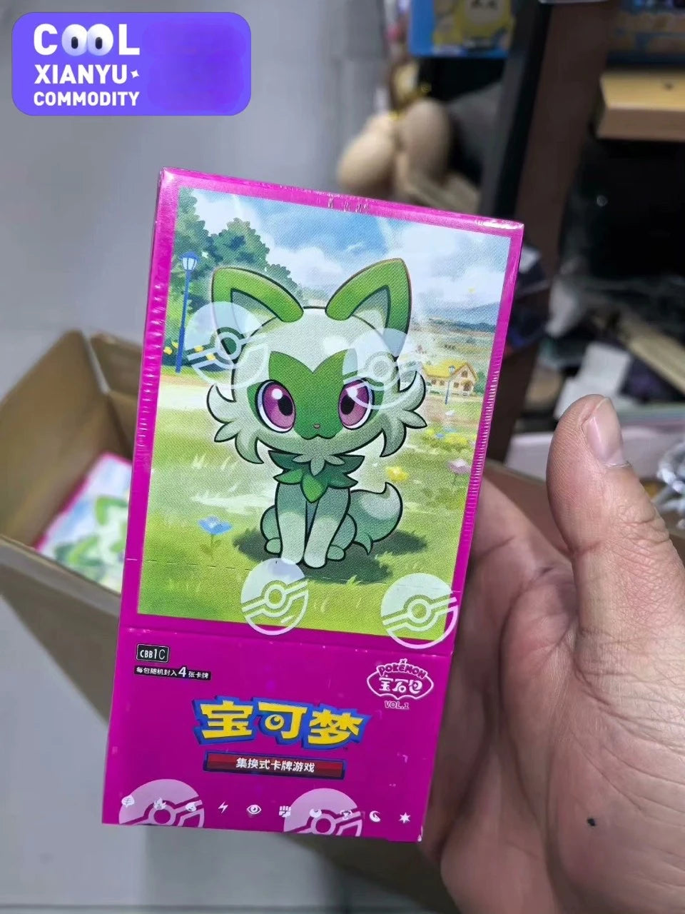 In Stock Original Cards Gem Pack Vol 2 & 3 Scarlet and Violet Eevee Vol 3 Trading Card Chinese PTCG Bag Box Toys Collection Gift