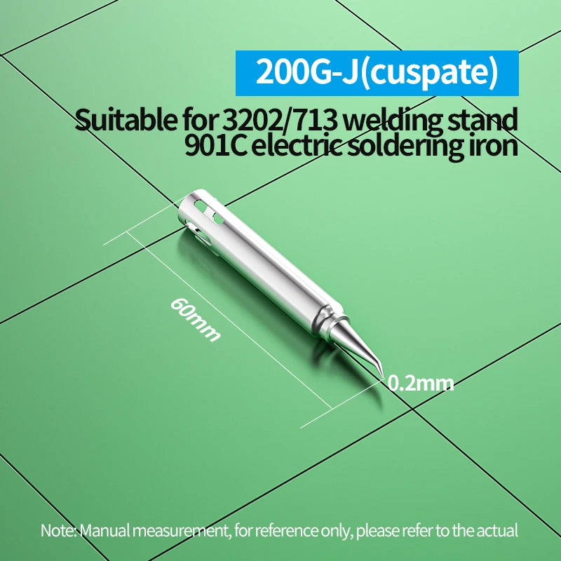 200G Soldering Tips I/B/SK/K/2C/1.6D/2.4D/3.2D/4.2D Soldering Iron Tips compatibility QUICK 3202 Station Replacement Repair Tool