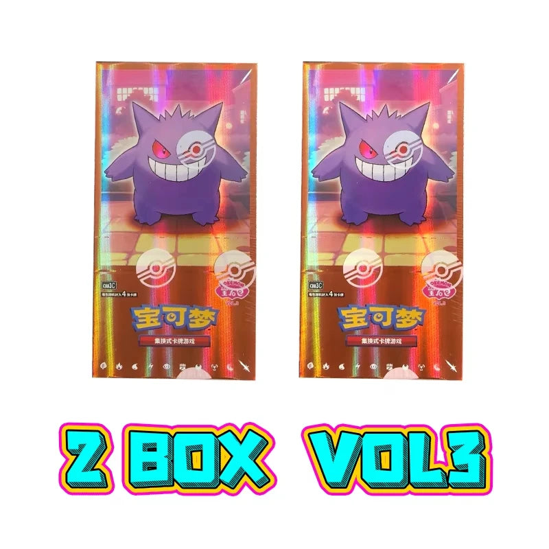 In Stock Original Cards Gem Pack Vol 2 & 3 Scarlet and Violet Eevee Vol 3 Trading Card Chinese PTCG Bag Box Toys Collection Gift