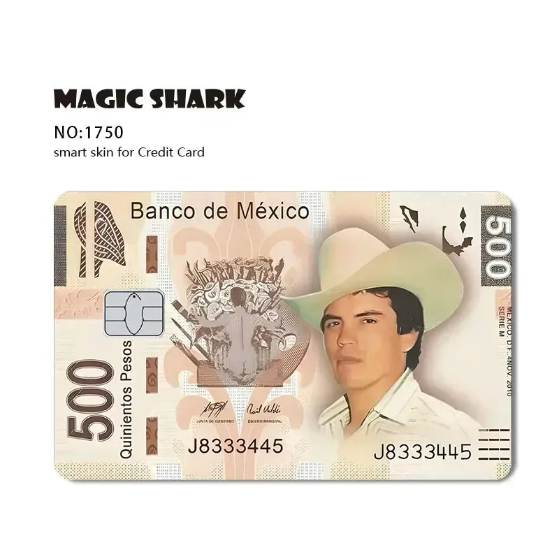 Hot Sale Yogioh Spongbob Food Coupon Mexico Money Super Mario No Fade Skin Sticker Film for Credit Card Debit Card