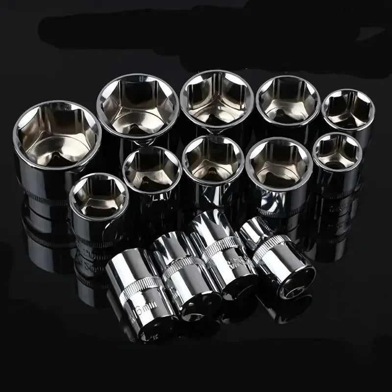 12-piece Xiaofei Auto Repair Tool Set, Socket Wrench Combination, Complete Set of Hardware Toolbox Tools