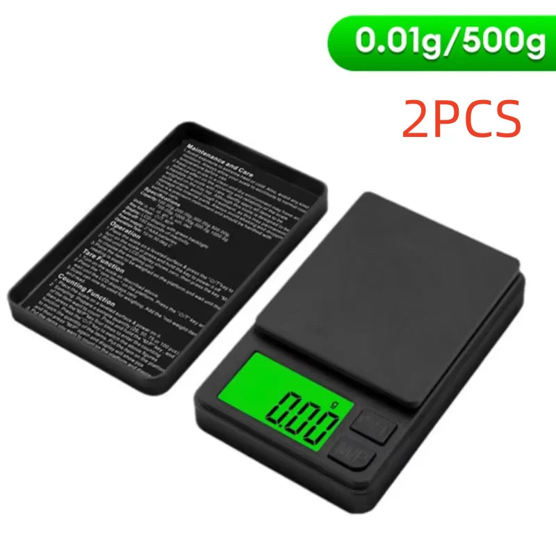 Precision Pocket Scale 1000g X 0.1g - Digital Gram Food Jewelry Ounces/Grains Scale with Backlit LCD - Mini Scale for Travel