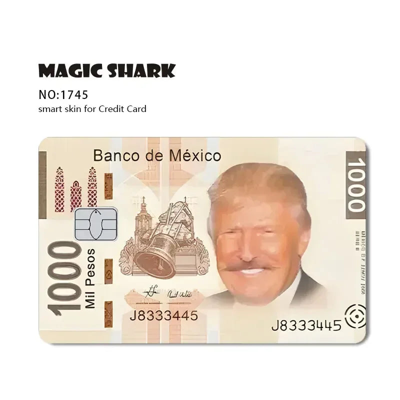 Hot Sale Yogioh Spongbob Food Coupon Mexico Money Super Mario No Fade Skin Sticker Film for Credit Card Debit Card