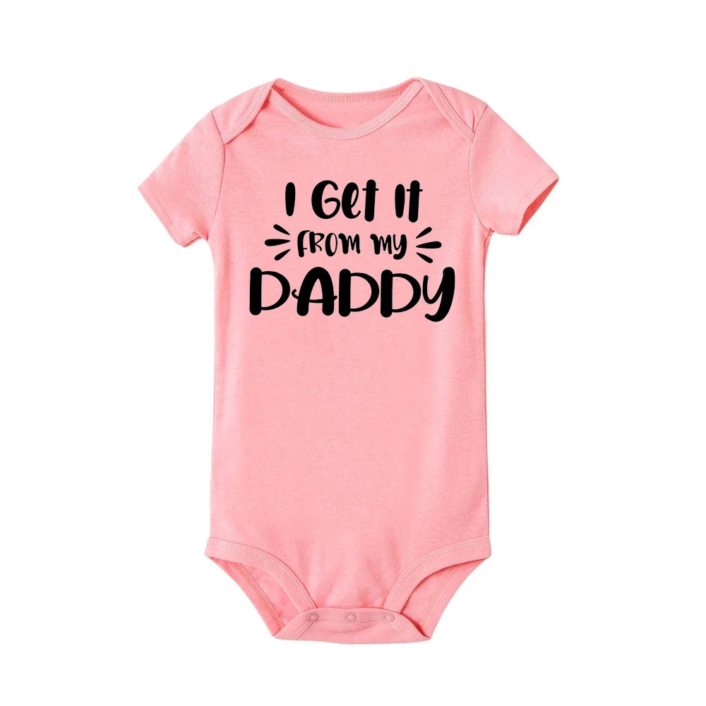 I Love My Daddy Toddler Boys Girls Summer Short Sleeve Bodysuit Gender Neutral Baby Romper Infant Clothes Father's Day Best Gift