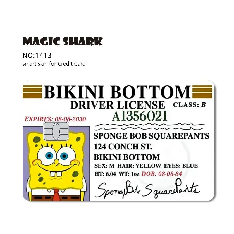 Hot Sale Yogioh Spongbob Food Coupon Mexico Money Super Mario No Fade Skin Sticker Film for Credit Card Debit Card