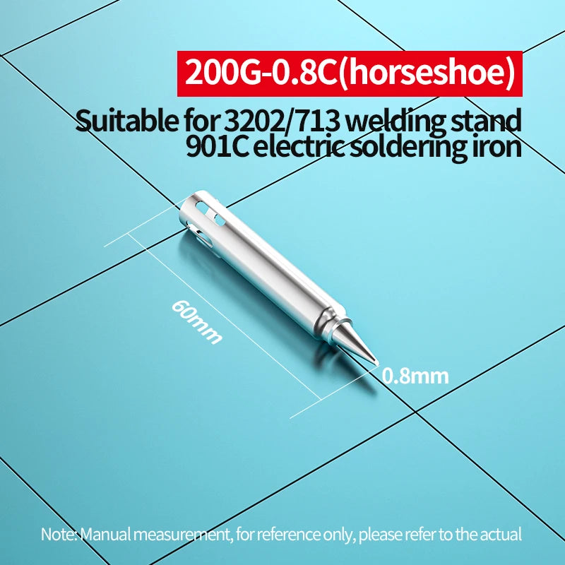 200G Soldering Tips I/B/SK/K/2C/1.6D/2.4D/3.2D/4.2D Soldering Iron Tips compatibility QUICK 3202 Station Replacement Repair Tool