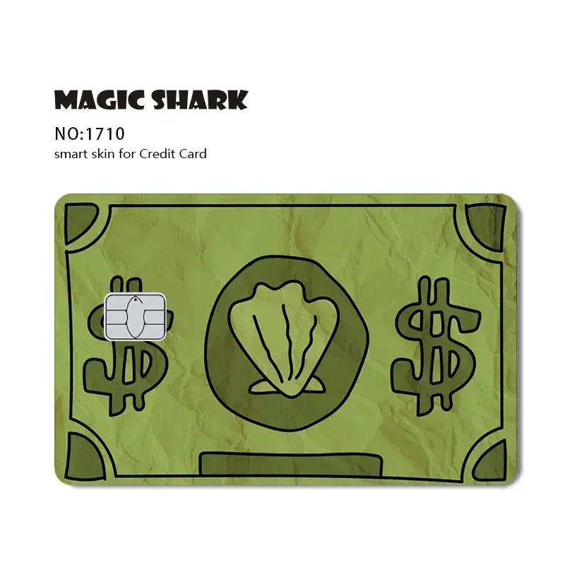 Hot Sale Yogioh Spongbob Food Coupon Mexico Money Super Mario No Fade Skin Sticker Film for Credit Card Debit Card