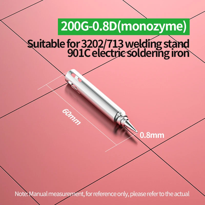 200G Soldering Tips I/B/SK/K/2C/1.6D/2.4D/3.2D/4.2D Soldering Iron Tips compatibility QUICK 3202 Station Replacement Repair Tool