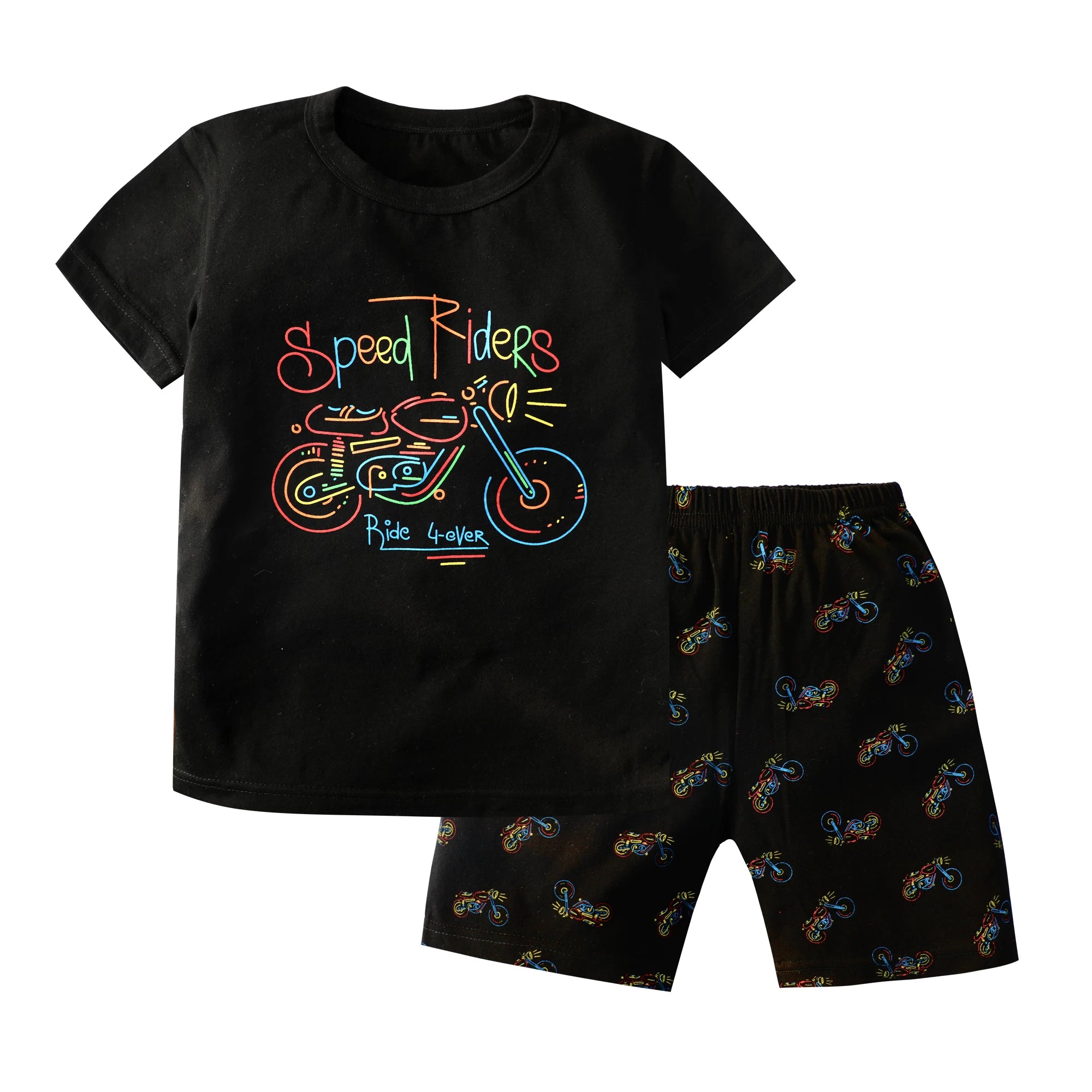 2 4 6 8 10 Years Kids Pjs Sets Summer Pajamas for Children Cotton Boys Sleepwear Baby Pyjamas Short Sleeves Girl Sets Nightwear