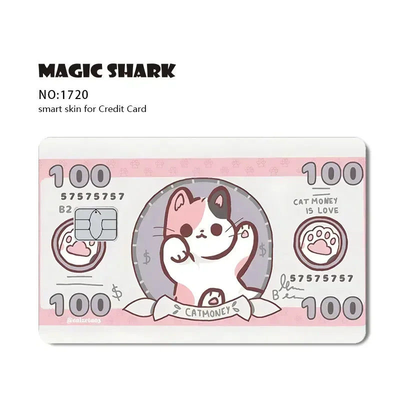 Hot Sale Yogioh Spongbob Food Coupon Mexico Money Super Mario No Fade Skin Sticker Film for Credit Card Debit Card