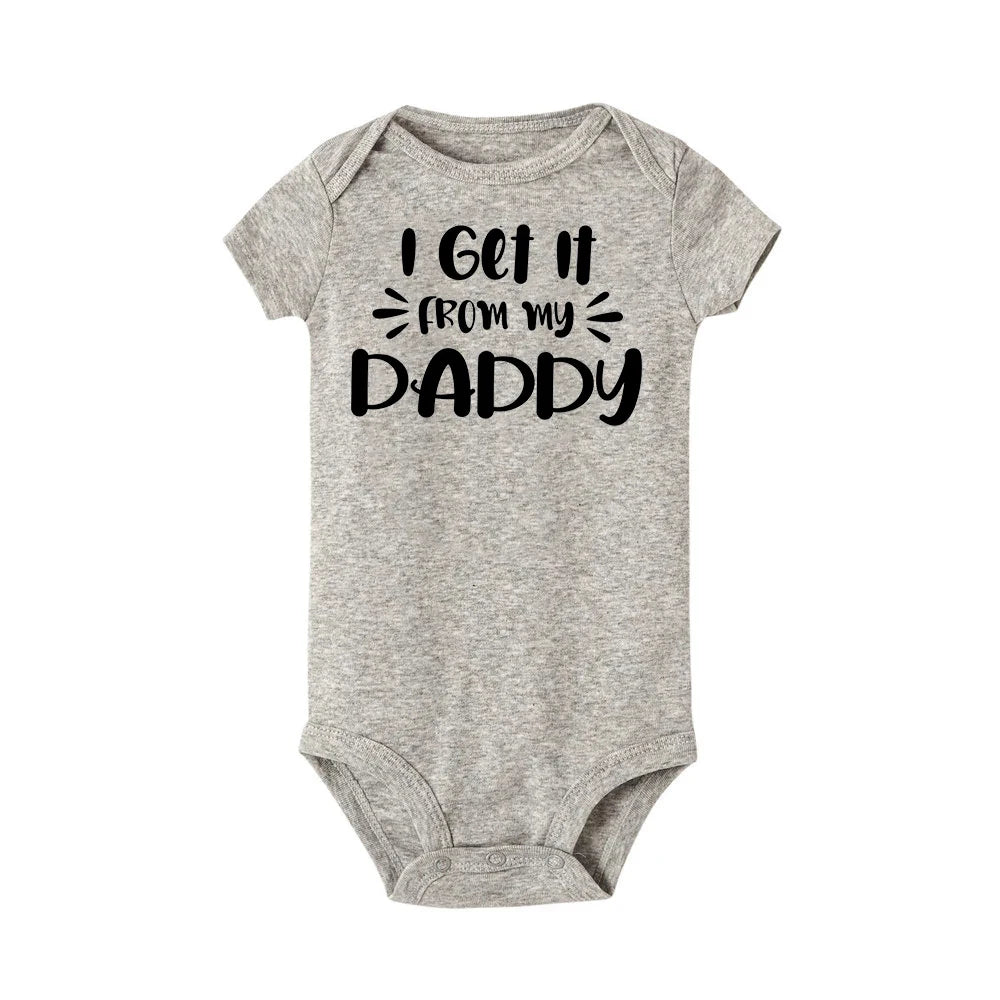 I Love My Daddy Toddler Boys Girls Summer Short Sleeve Bodysuit Gender Neutral Baby Romper Infant Clothes Father's Day Best Gift